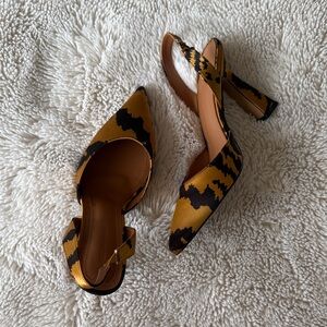 Cult of Coquette Elegant Black and Gold Tiger Heels